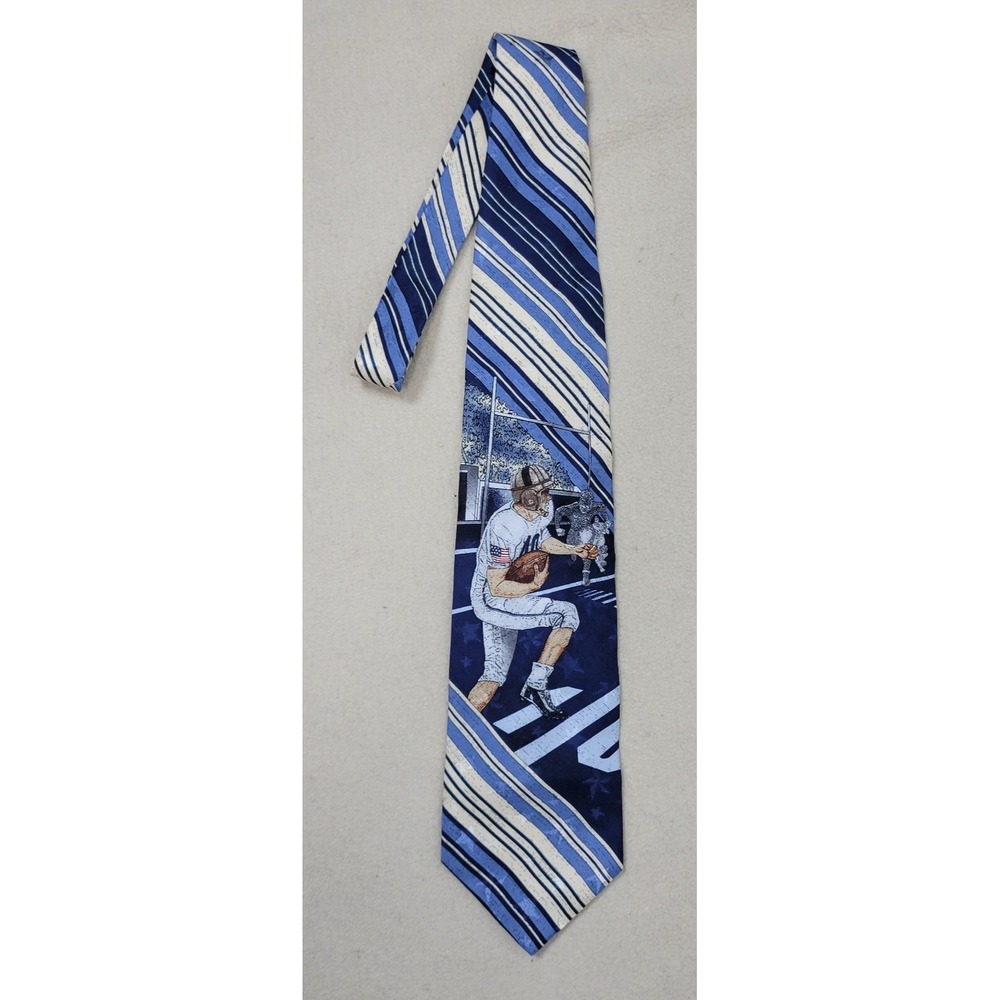 Tango By Max Raab Americana Series Touchdown Stripe Mens Necktie Football Tie